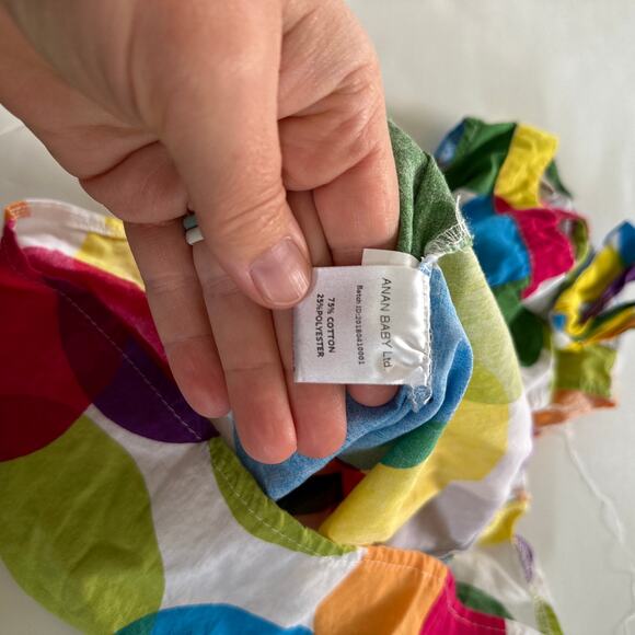 Anan Girls' Multicolor Polkadot Dress - Size 7 - Picture 7 of 9